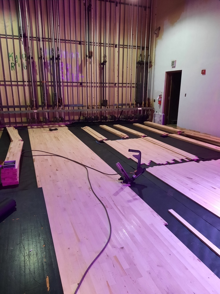 stage flooring progress