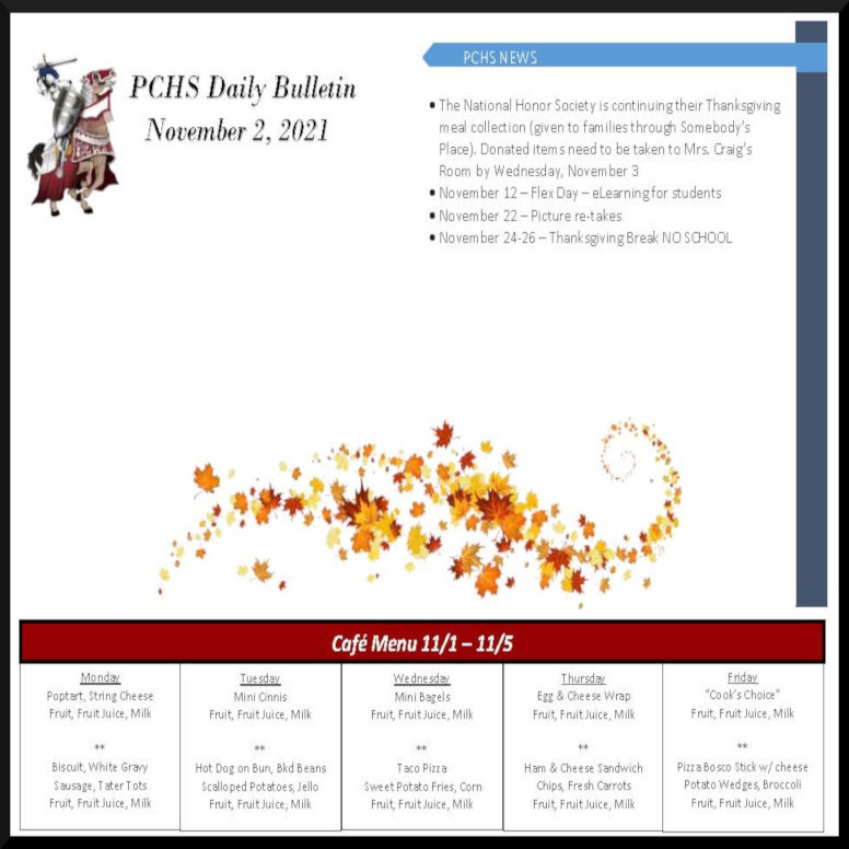 Daily Bulletin Nov 2nd.