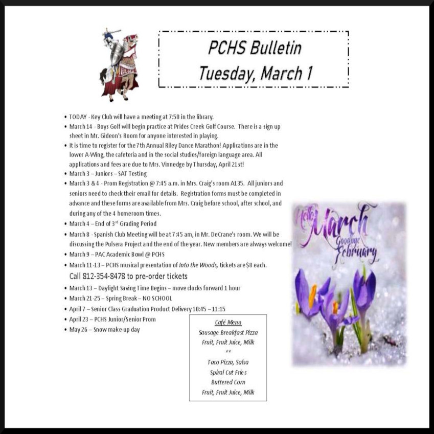 Daily Bulletin March 1st