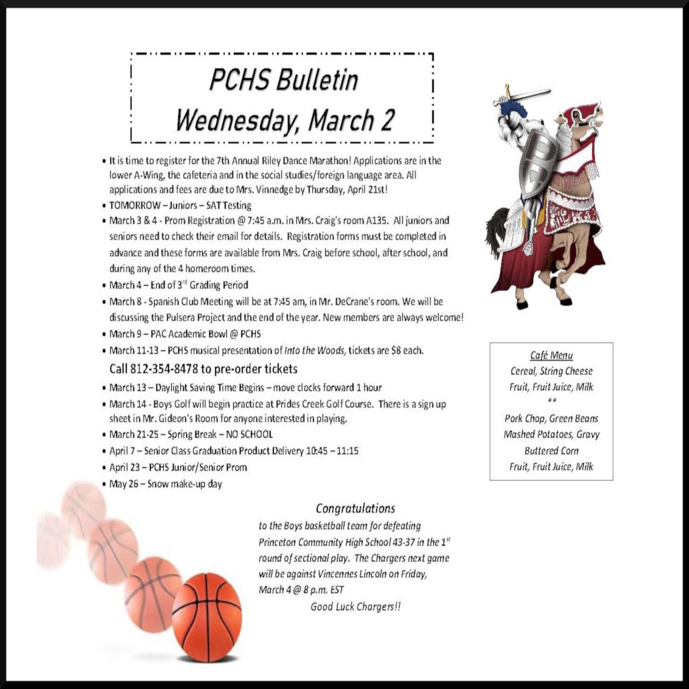 Daily Bulletin March 2nd