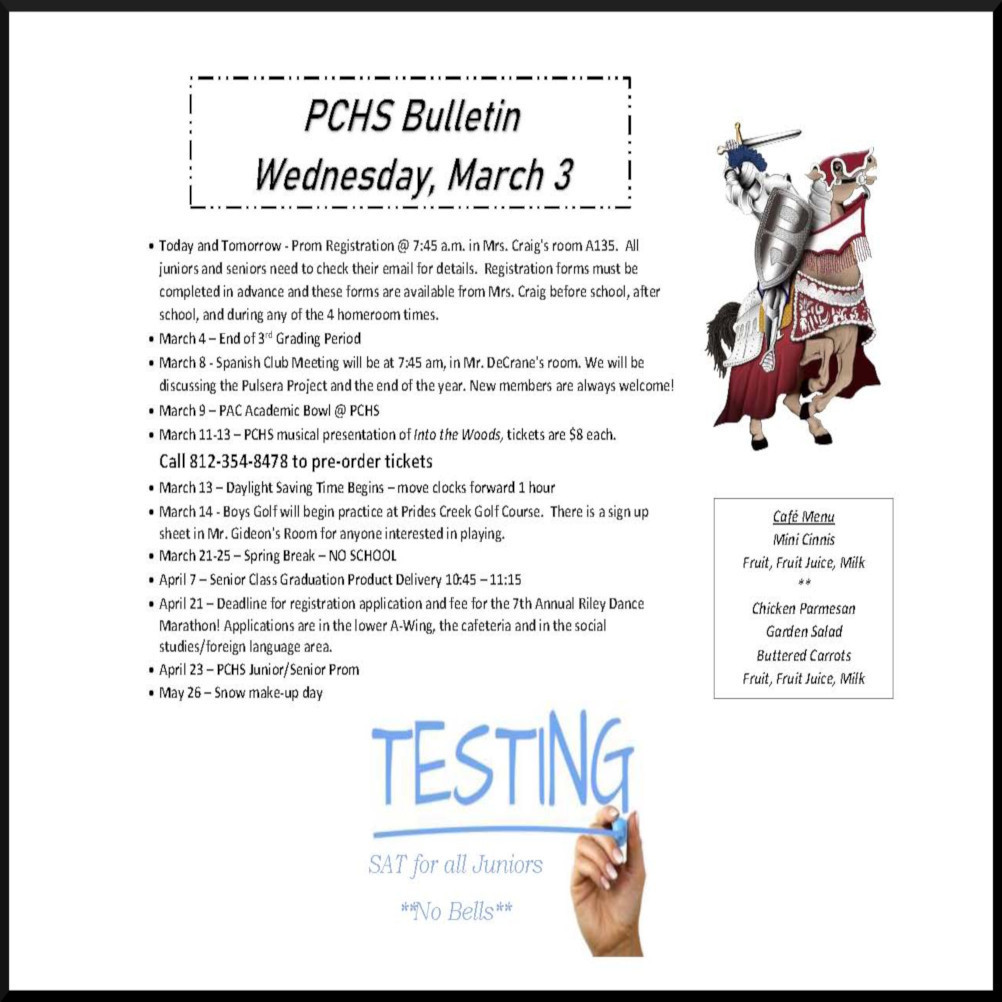 Daily Bulletin March 3rd