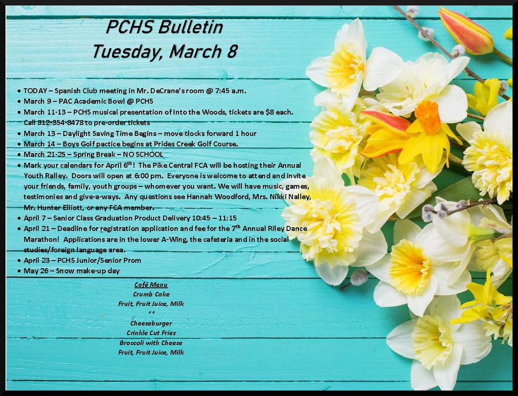 Daily Bulletin March 8th