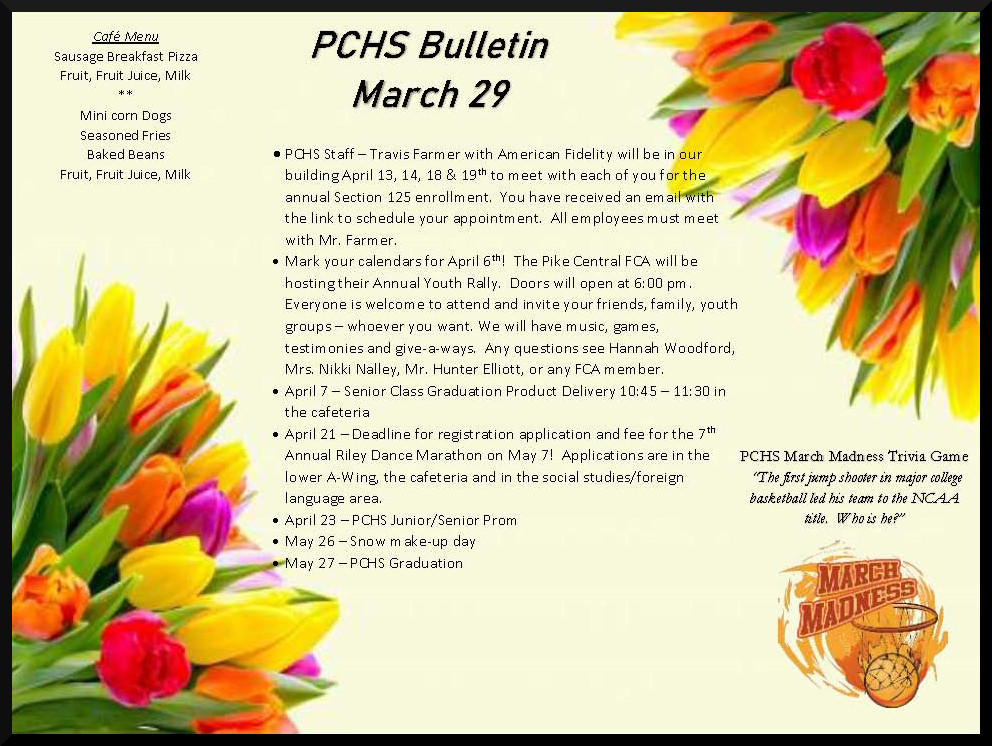 Daily Bulletin March 29th