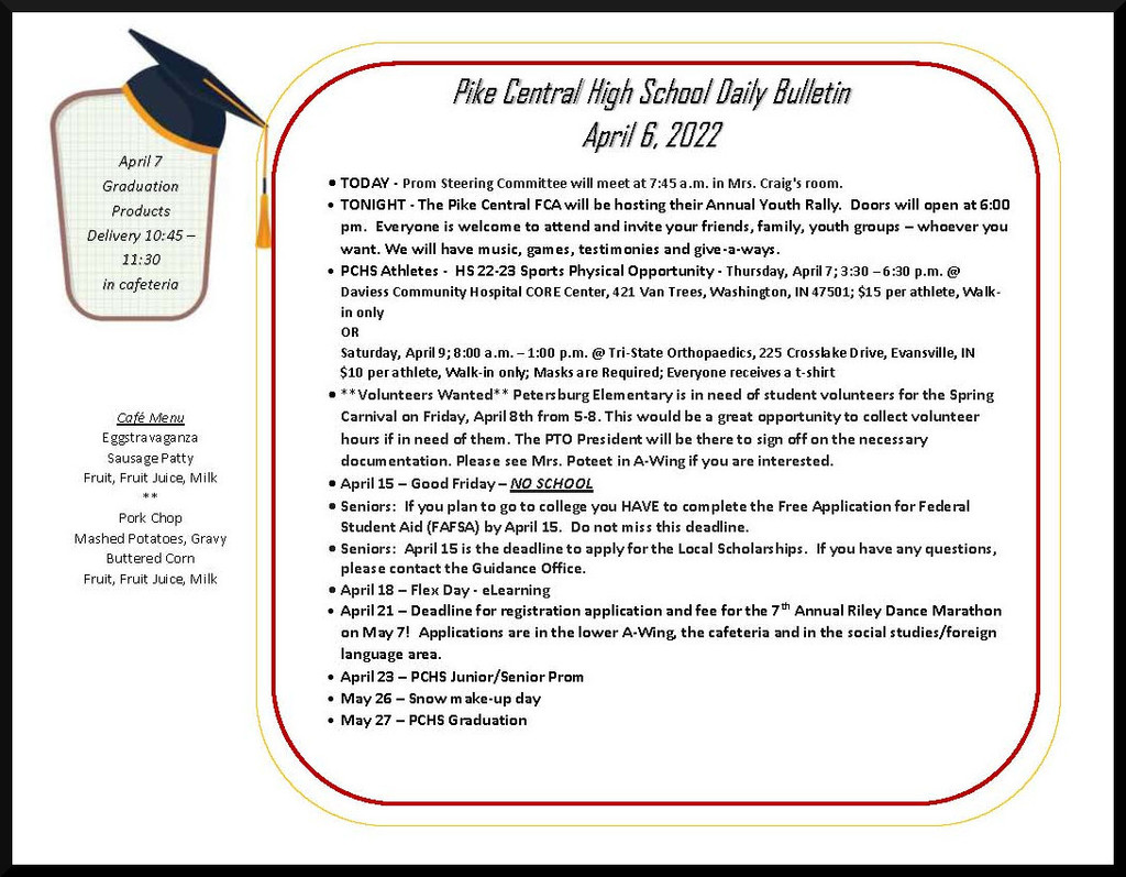 Daily Bulletin April 6th